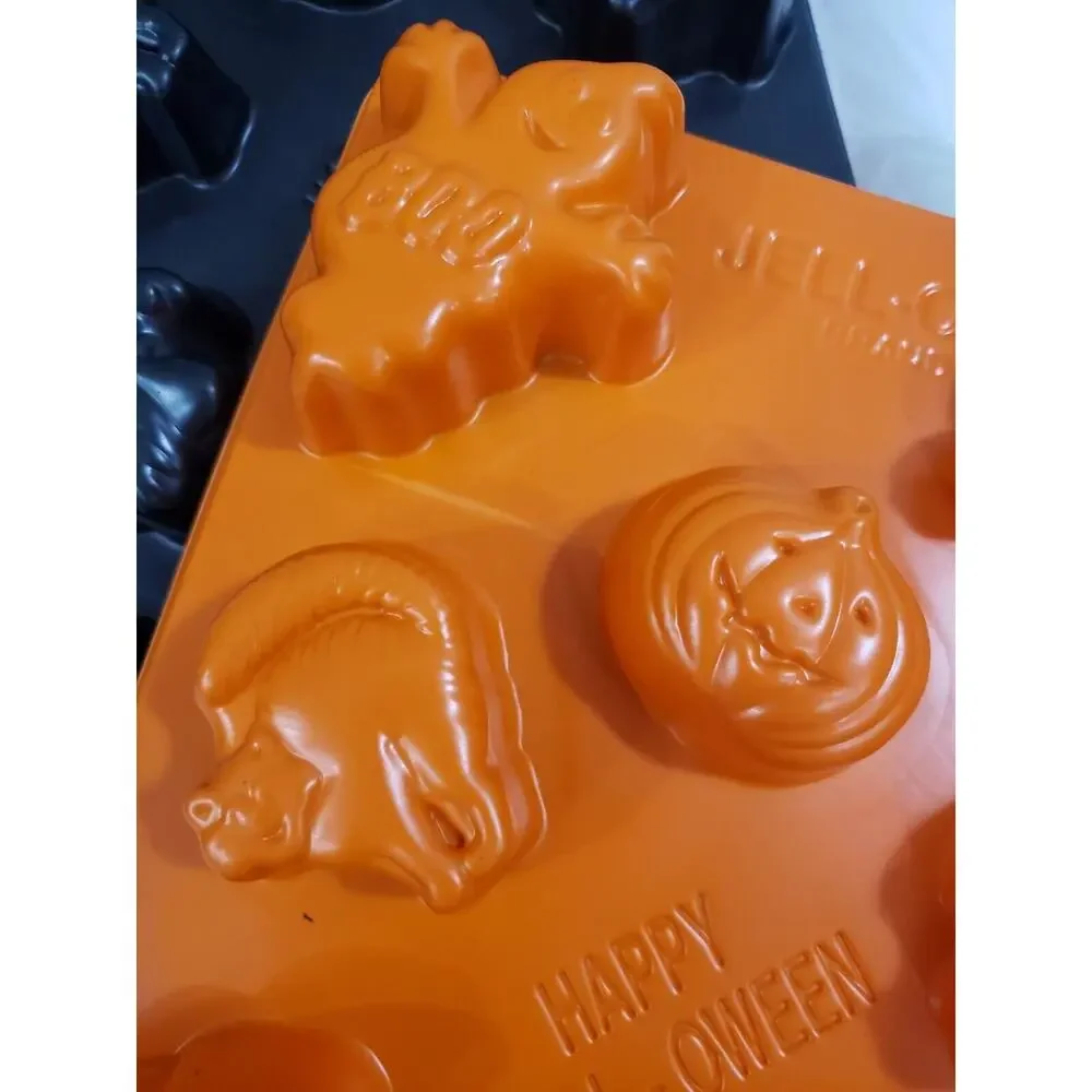 6‎ Vintage Jell-O Jello Brand Happy Jelloween Halloween Mold Ghost Cat Pumpkin